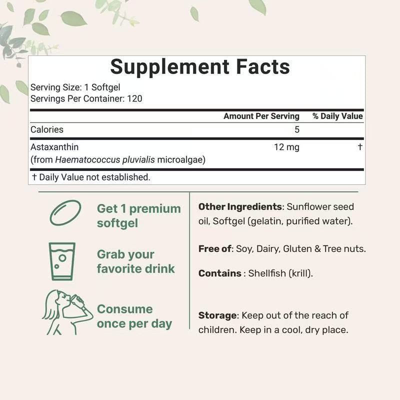 Astaxanthin Softgels · 120 caps