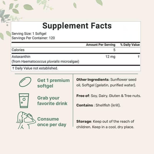 Astaxanthin Softgels · 120 caps