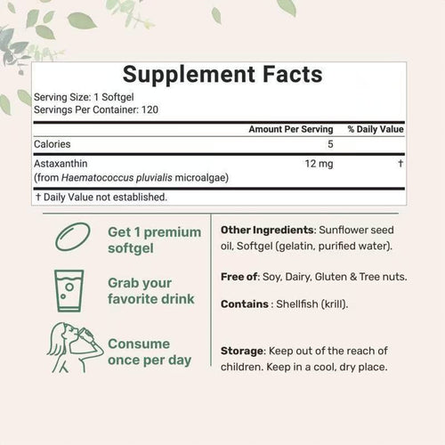 Astaxanthin Softgels · 120 caps