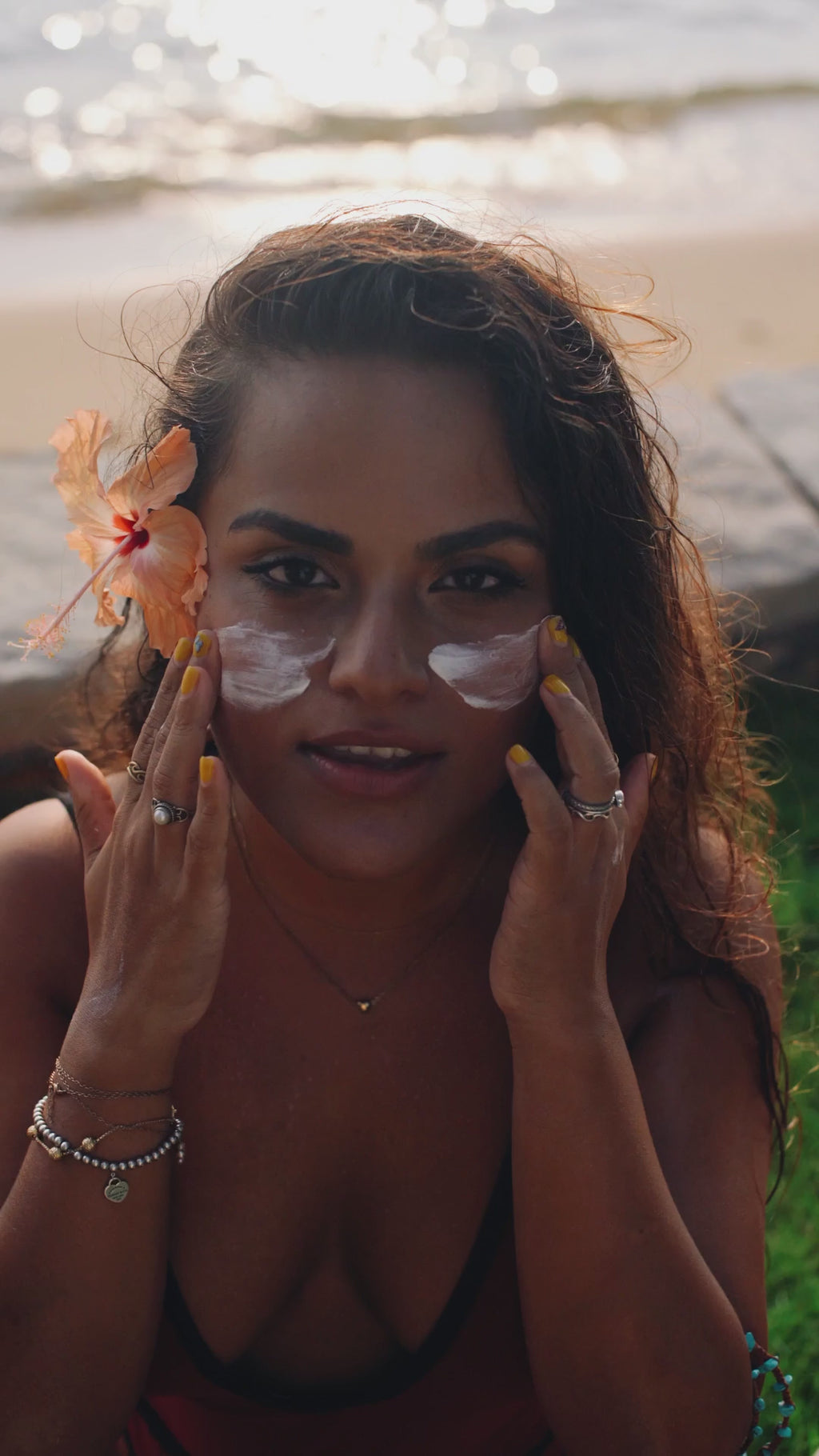 Physical Sunscreen Lotion SPF 50 — in use