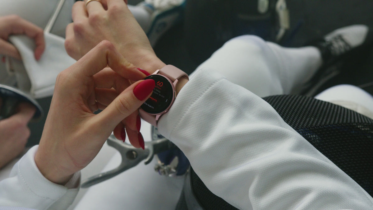Smart Bracelet · HR + Temperature — in use